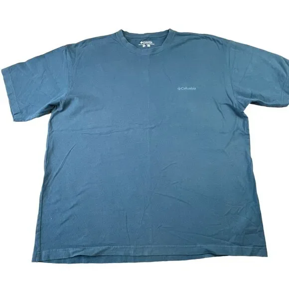 Columbia Sportswear Mens T Shirt Size XL Blue Short Sleeve Shirt AM2667 Outdoor - Picture 1 of 7